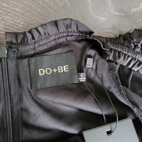 NWT DO+BE Satin Black Dress - Picture 6 of 12